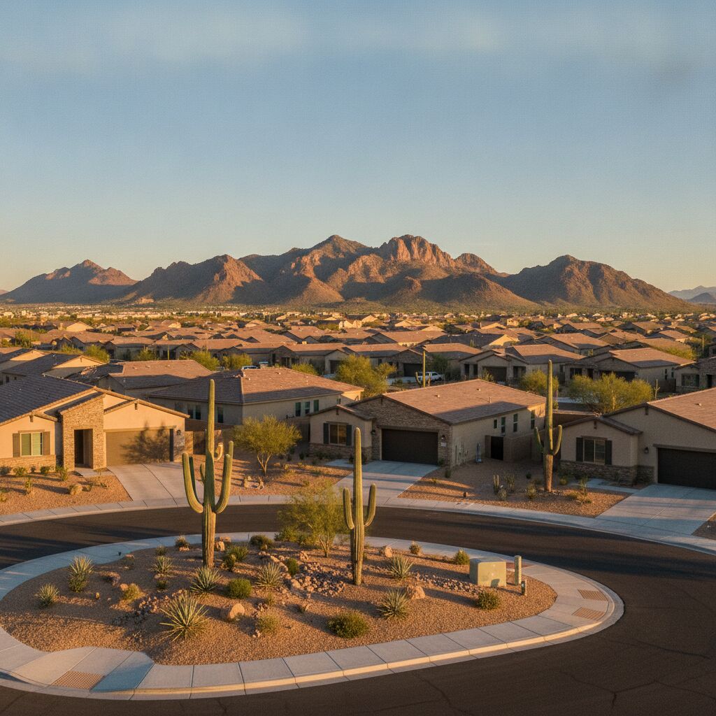 Desert suburban ranch property in San Tan Valley, Arizona